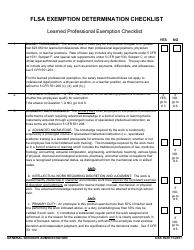 Document preview: GSA Form 5029 Flsa Exemption Determination Checklist - Learned Professional Exemption