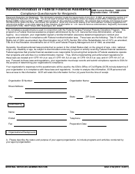 Document preview: GSA Form 3702 Nondiscrimination in Federal Financial Assistance Compliance Questionnaire for Recipients