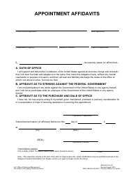 Form SF61 &quot;Appointment Affidavits&quot;