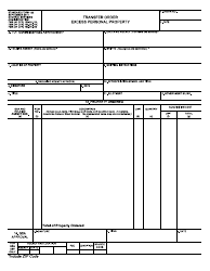 Document preview: Form SF-122 Transfer Order Excess Personal Property