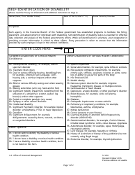 OPM Form SF256 Self-identification of Disability