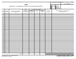Document preview: Form SF-118B Schedule B Supplement to Report of Excess Real Property