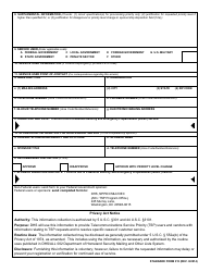 Form SF-315 Telecommunications Service Priority (Tsp) System Tsp Request for Service Users, Page 2