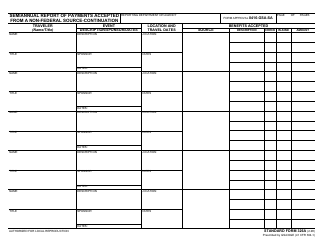 Form SF-326A Semiannual Report of Payments Accepted From a Non-federal Source - Continuation