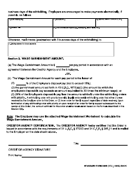 Form SF-329B Wage Garnishment Order, Page 2