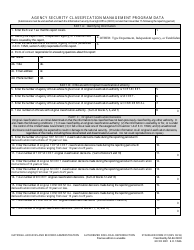 Form SF-311 Agency Security Classification Management Program Data