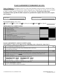 Document preview: Form SF-329C Wage Garnishment Worksheet