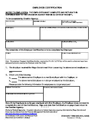 Document preview: Form SF-329D Employer Certification