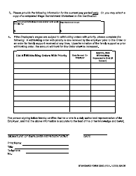 Form SF-329D Employer Certification, Page 2