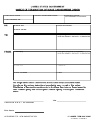 Document preview: Form SF-329E Notice of Termination of Wage Garnishment Order