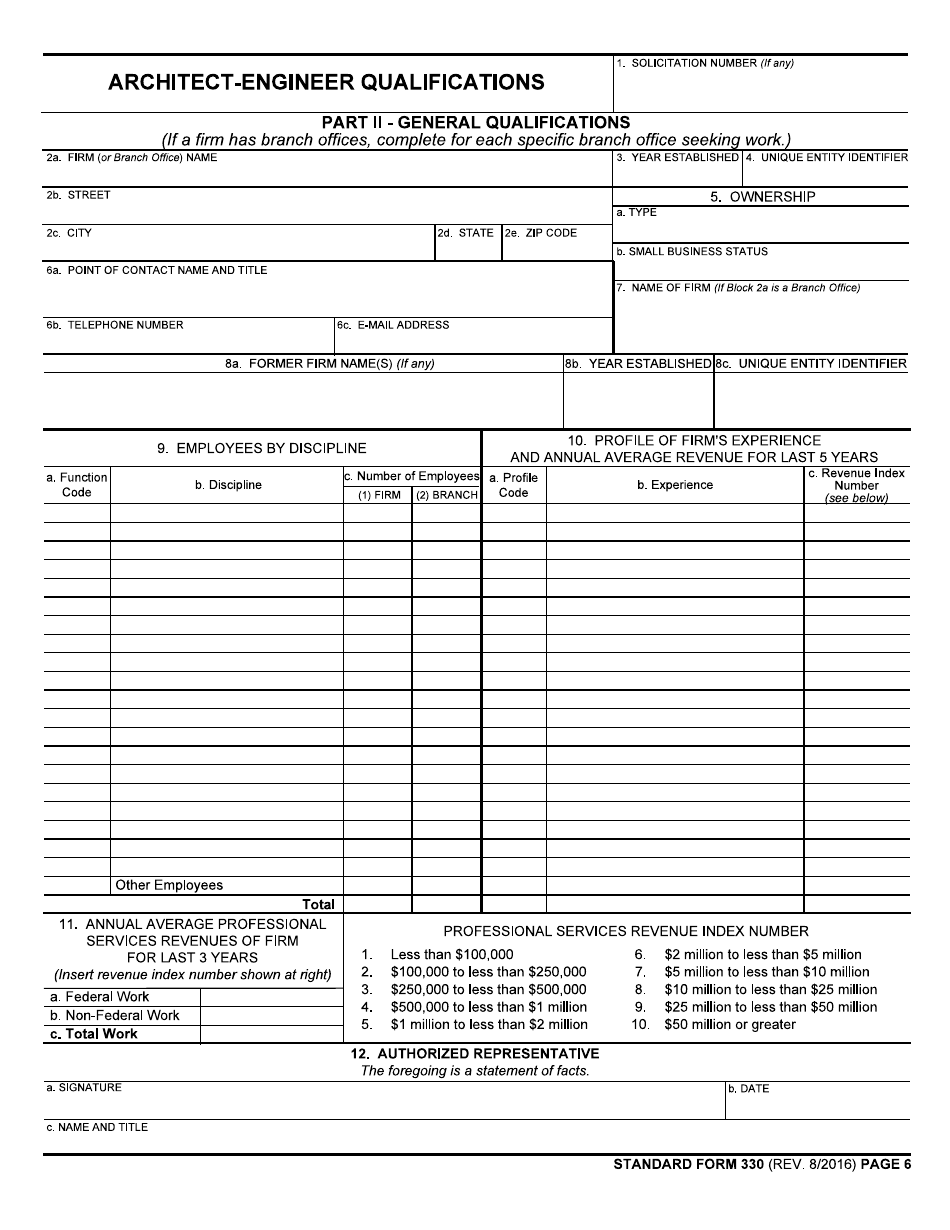 Form Sf 330 Fill Out Sign Online And Download Fillable Pdf