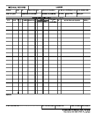 Document preview: Form SF-534 Medical Record - Labor