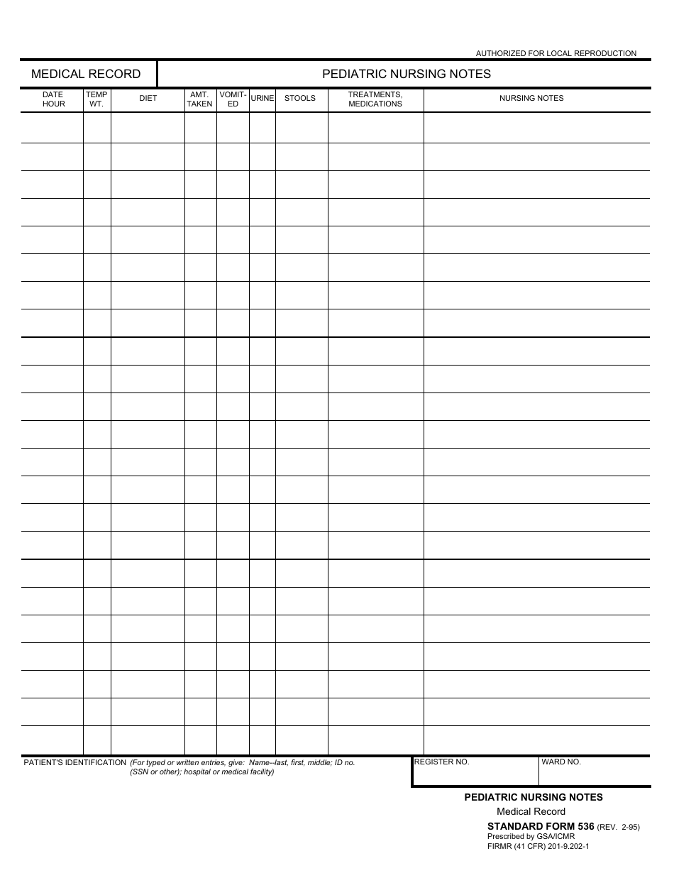 Form SF-536 - Fill Out, Sign Online and Download Fillable PDF ...