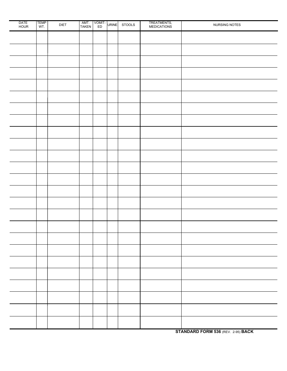 Form SF-536 - Fill Out, Sign Online and Download Fillable PDF ...