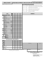 Document preview: Form SF-527 Medical Record - Group Muscle Strength, Joint R.o.m. Girth and Length Measurements