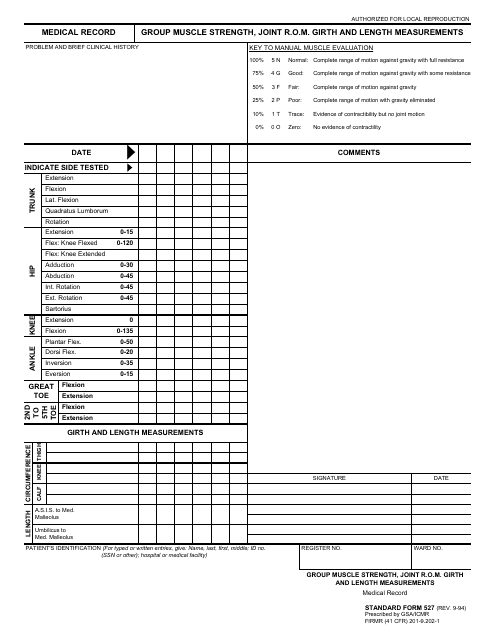 Form SF-527  Printable Pdf