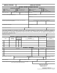 Form SF-602 Medical Record - Serology Record