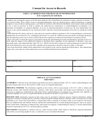 Form SF-713 Consent for Access to Records