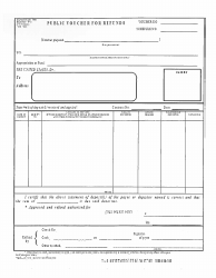 Document preview: Form SF-1049 Public Voucher for Refunds - Table Format