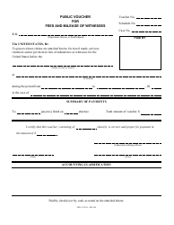 Document preview: Form SF-1156 Public Voucher for Fees and Mileage of Witnesses