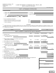 Form SF-1157 Claims for Witness Attendance Fees, Travel, and Miscellaneous Expenses