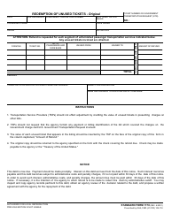 Document preview: Form SF-1170 Redemption of Unused Tickets - Original