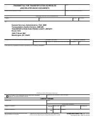 Document preview: Form SF-1186 Transmittal for Transportation Schedules and Related Basic Documents