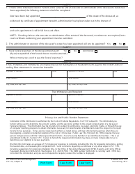 OPM Form SF-1153 Claim for Compensation of Deceased Civilian Employee, Page 2