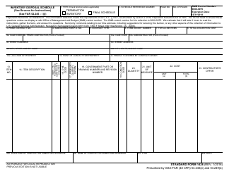 Form SF-1428 Inventory Disposal Schedule