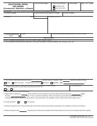 Form SF-1442 Solicitation, Offer, and Award (Construction, Alteration, or Repair)
