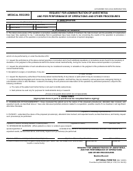 Document preview: Optional Form 522 Medical Record - Request for Administration of Anesthesia and Performance of Operations and Other Procedures