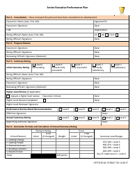 Document preview: Optional Form 720 Senior Executive Performance Plan