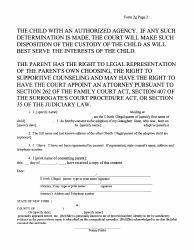 Form 2-G Extrajudicial Consent Birth or Legal Parent - Private-Placement - New York, Page 2