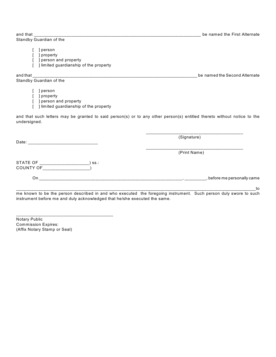 Form GMD-1 Petition for Appointment of Guardian - New York, Page 24