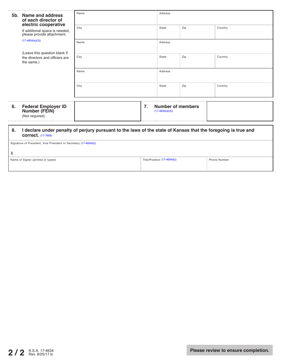 Form EC50 Electric Cooperative Annual Report - Kansas, Page 3