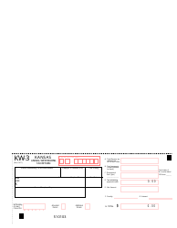 Form KW-3 Kansas Annual Withholding Tax Return - Kansas