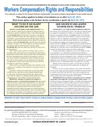 Document preview: K-WC Form 40-A Workers Compensation Rights and Responsibilites - Kansas (English/Spanish)