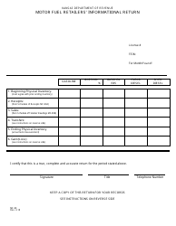 Document preview: Form MF-90 Motor Fuel Retailers' Informational Return - Kansas