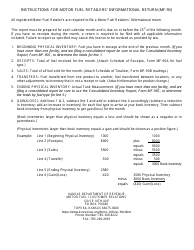 Form MF-90 Motor Fuel Retailers&#039; Informational Return - Kansas, Page 2