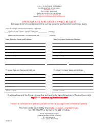 Document preview: Form MT-8 Operator and Purchaser Change Request - Kansas