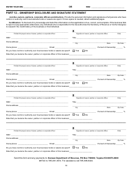 Form KS-1216 Business Tax Application - Kansas, Page 10