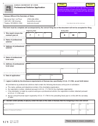 Form PS90-06 Professional Solicitor Application - Kansas, Page 2