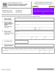 Form PDL51-22 Kansas Professional Limited Liability Company Articles of Organization - Kansas, Page 2