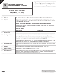 Document preview: Form RD53-19 53-35 Certificate of Revocation of Rd Dissolution of Kansas Corporation - Kansas