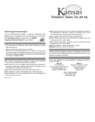 Form ST-16 Retailers&#039; Sales Tax Return - Kansas
