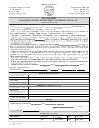 Document preview: Form ABC-803 Escrow Bond for Liquor Licenses Issued Under the Liquor Control Act - Kansas