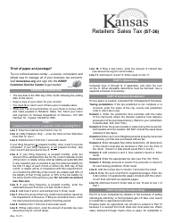 Form ST-36 Kansas Retailers' Sales Tax Return - Kansas