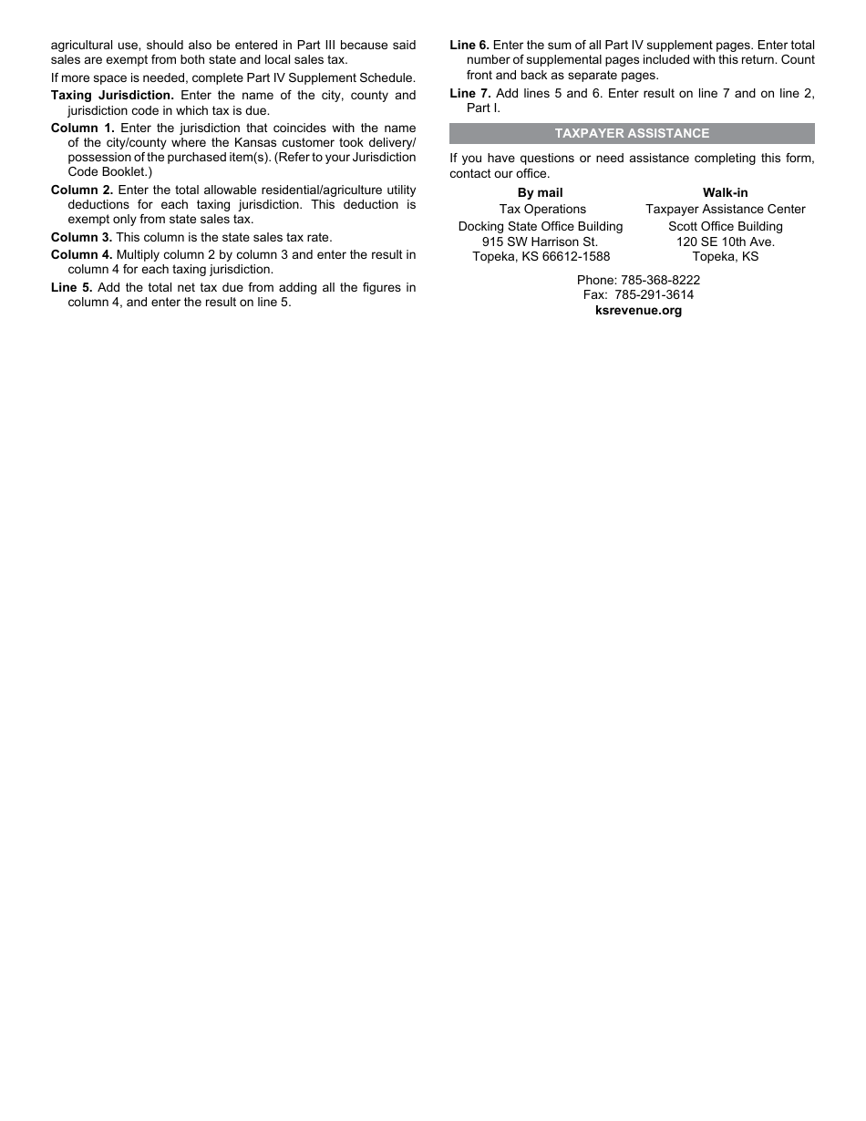 Form ST-36 Kansas Retailers Sales Tax Return - Kansas, Page 2