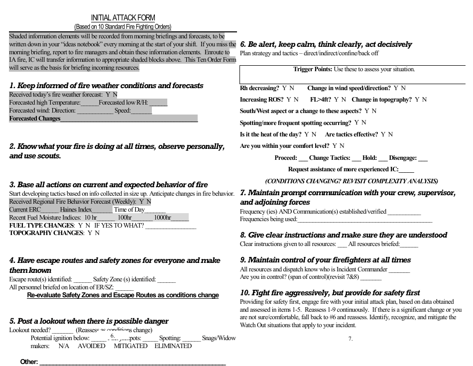 Incident Organizer Form - National Interagency Fire Center, Page 6