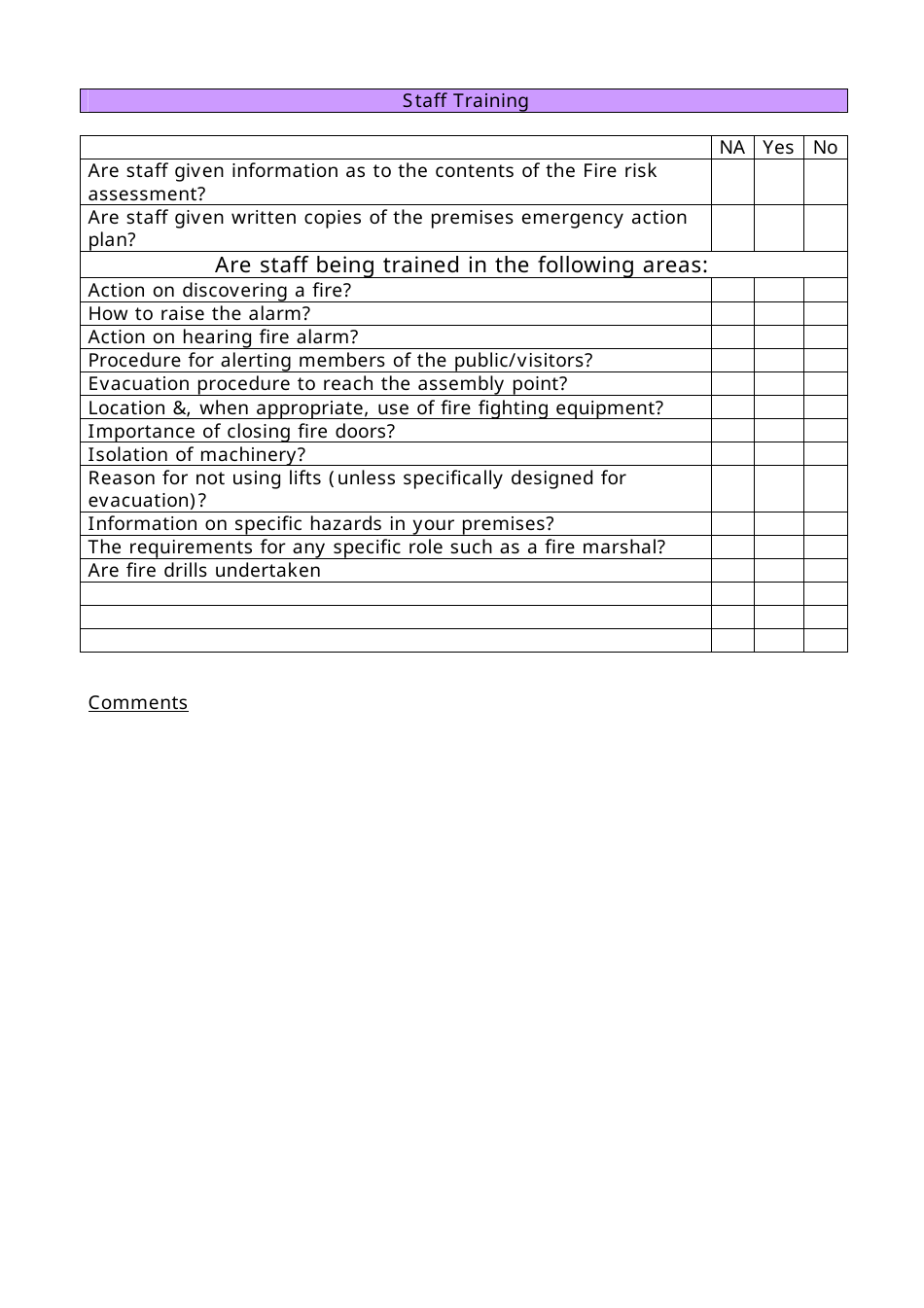 Fire Risk Assessment Form - West Sussex, United Kingdom, Page 19